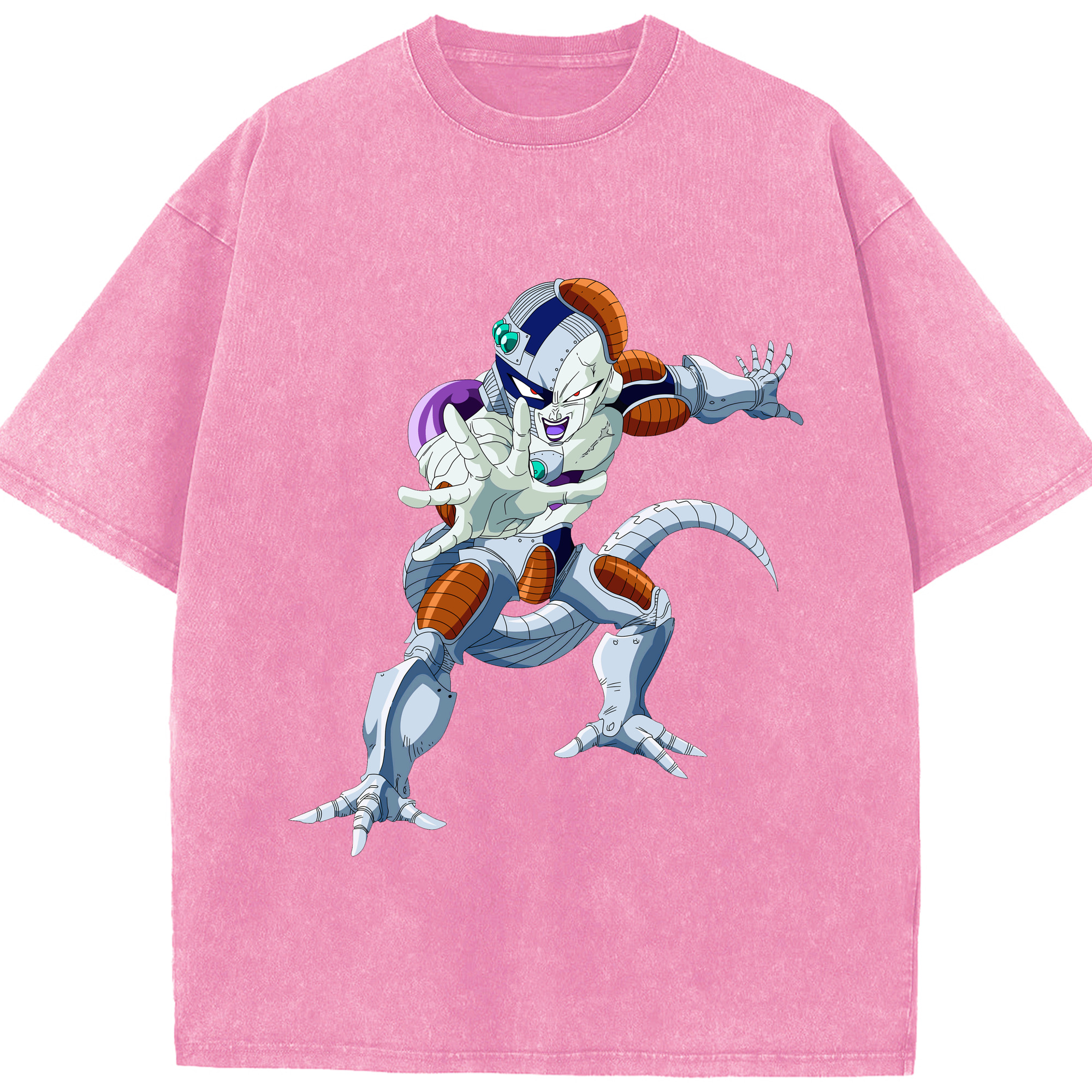 （画像用） ドラゴンボール フリーザ DRAGON BALL Frieza 綿100% ヴィンテージ風 半袖Tシャツ（フロントプリント）